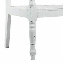 Olivia & May Farmhouse Mahogany Bench White - Olivia & May -Ottomans Official Shop unnamed file 3256