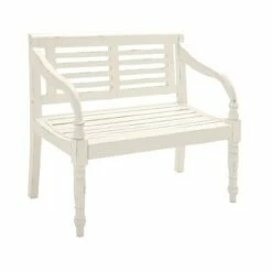 Olivia & May Farmhouse Mahogany Bench White - Olivia & May -Ottomans Official Shop unnamed file 3257