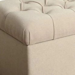 Fabric Upholste Button Tufted Wooden Bench - Benzara Light Gray/brown 9 Fabric Upholste Button Tufted Wooden Bench - Benzara Light Gray/brown -Ottomans Official Shop unnamed file 3294