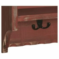 Country Cottage Antiqued Wood Coat Hooks and Storage Bench Set - Alaterre Furniture White -Ottomans Official Shop unnamed file 3331