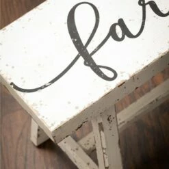 Sullivans Farmhouse Wood Bench 17"H Off-White