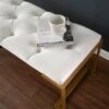 Easlon Upholstered Bench White/Gold - Southern Enterprises -Ottomans Official Shop unnamed file 3342