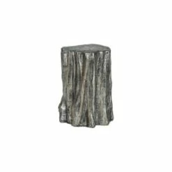 Bremen Accent Stool Antique Silver - Alder Bay