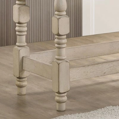 50" Bringe Upholstered Counter Height Bench Ivory/Dark Gray - HOMES: Inside + Out 4 50" Bringe Upholstered Counter Height Bench Ivory/Dark Gray - HOMES: Inside + Out - Image 2