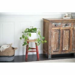 Farmhouse Wood Stool - Olivia & May White