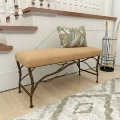 Olivia & May Farmhouse Wood Rectangle Bench Brown - Olivia & May