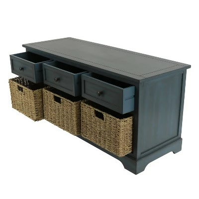 Decor Therapy Montgomery Bench - Décor Therapy Navy 3 Decor Therapy Montgomery Bench - Décor Therapy Navy