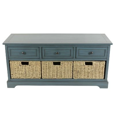 Decor Therapy Montgomery Bench - Décor Therapy Navy 5 Decor Therapy Montgomery Bench - Décor Therapy Navy - Image 3