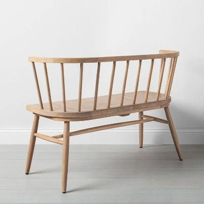 Hearth & Hand W/Magnolia Furniture Shaker Dining Bench with Curved Back - Hearth & Hand™ with Magnolia Natural 4 Hearth & Hand W/Magnolia Furniture Shaker Dining Bench with Curved Back - Hearth & Hand™ with Magnolia Natural - Image 3