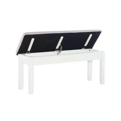 Emma Storage Bench - Powell Company White 3 Emma Storage Bench - Powell Company White