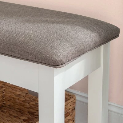 Emma Storage Bench - Powell Company White 14 Emma Storage Bench - Powell Company White - Image 12
