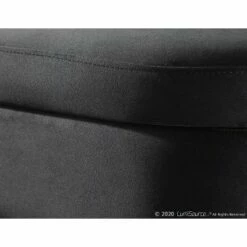 48" Chloe Contemporary Upholstered Storage Bench - LumiSource Chrome/gray -Ottomans Official Shop unnamed file 3547