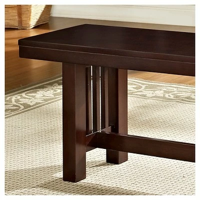 60" Cappuccino Wood Kitchen Dining Bench - Saracina Home 4 60" Cappuccino Wood Kitchen Dining Bench - Saracina Home - Image 2