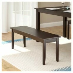 Atwood Stained Dining Bench Wood/Cappuccino - CorLiving -Ottomans Official Shop unnamed file 3619
