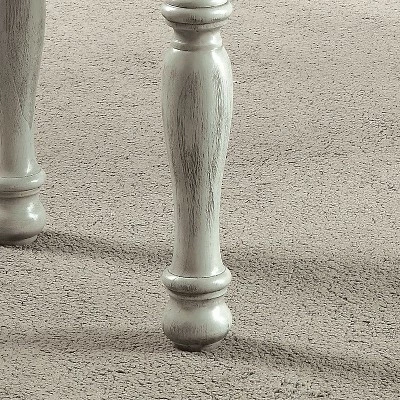 Natali Transitional Linen-Like Fabric Bench Antique White - HOMES: Inside + Out 4 Natali Transitional Linen-Like Fabric Bench Antique White - HOMES: Inside + Out - Image 2