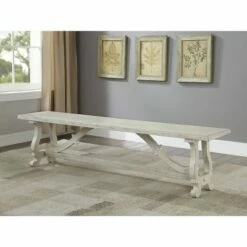 Bolden Park Dining Bench White - Treasure Trove Accents -Ottomans Official Shop unnamed file 3663