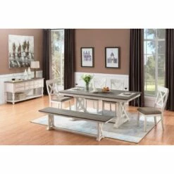 Isle Shores Dining Bench Cream - Treasure Trove Accents -Ottomans Official Shop unnamed file 3710