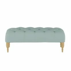 Tufted Bench - Simply Shabby Chic® Linen Seaglass