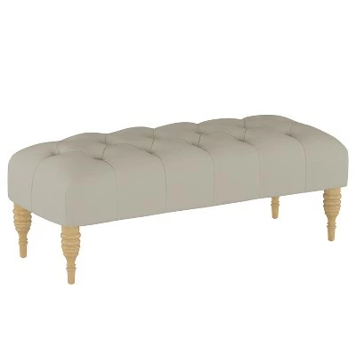Tufted Bench - Simply Shabby Chic® Linen Seaglass 10 Tufted Bench - Simply Shabby Chic® Linen Seaglass - Image 8