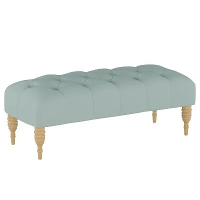 Tufted Bench - Simply Shabby Chic® Linen Seaglass 11 Tufted Bench - Simply Shabby Chic® Linen Seaglass - Image 9