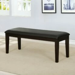 Arga Padded Seat Dining Bench Dark Brown - HOMES: Inside + Out