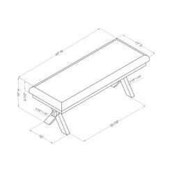 Arga Padded Seat Dining Bench Dark Brown - HOMES: Inside + Out -Ottomans Official Shop unnamed file 3760