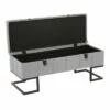 Midas Contemporary Storage Bench Gray - LumiSource