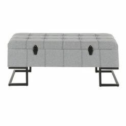 Midas Contemporary Storage Bench Gray - LumiSource -Ottomans Official Shop unnamed file 3765