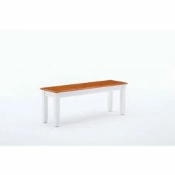 Bloomington Bench White/Honey Oak - Boraam