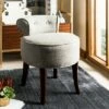 Georgia Vanity Stool - Safavieh Blush Pink/espresso -Ottomans Official Shop unnamed file 383