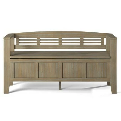 48" Chandler Solid Wood Entryway Storage Bench - Wyndenhall Distressed Gray 15 48" Chandler Solid Wood Entryway Storage Bench - Wyndenhall Distressed Gray - Image 13