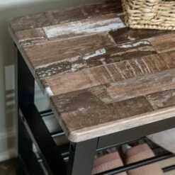 31.5" Entryway Storage Bench and Shoe Rack Distressed Wood Finish Brown - Danya B. -Ottomans Official Shop unnamed file 3912