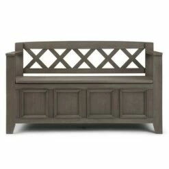 48" Halifax Entryway Storage Bench - WyndenHall Light Avalon Brown -Ottomans Official Shop unnamed file 3937