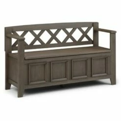 48" Halifax Entryway Storage Bench - WyndenHall Light Avalon Brown -Ottomans Official Shop unnamed file 3939