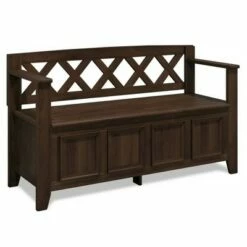 48" Halifax Entryway Storage Bench - WyndenHall Light Avalon Brown -Ottomans Official Shop unnamed file 3945