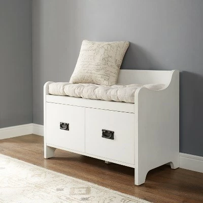 Fremont Entryway Bench - Crosley White 7 Fremont Entryway Bench - Crosley White - Image 5