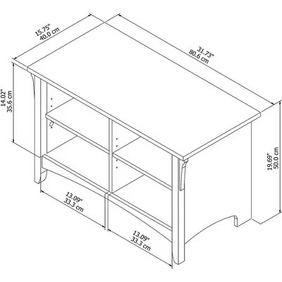 Salinas Shoe Storage Bench Gray - Bush Furniture 6 Salinas Shoe Storage Bench Gray - Bush Furniture - Image 4