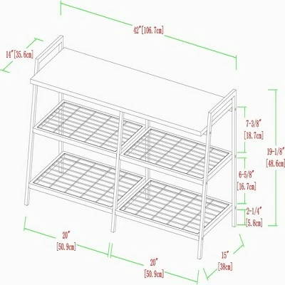 42" Urban Industrial Metal and Wood Entry Bench - Saracina Home Gray Wash 8 42" Urban Industrial Metal and Wood Entry Bench - Saracina Home Gray Wash - Image 6