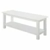 50'' Country Style Entry Bench with Slatted Shelf - White - Saracina Home -Ottomans Official Shop unnamed file 3998