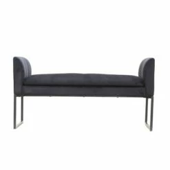 Hayden Accent Bench Velvet Gray - ACEssentials