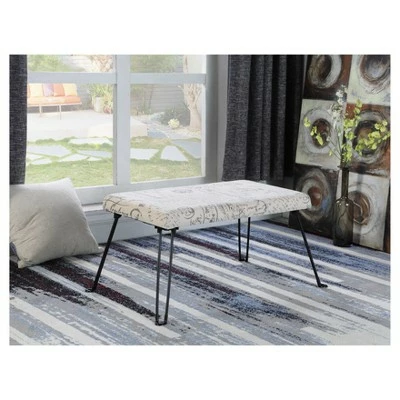 Backless Seat Foldable Legs - Ore International Gray 2 Backless Seat Foldable Legs - Ore International Gray - Image 2