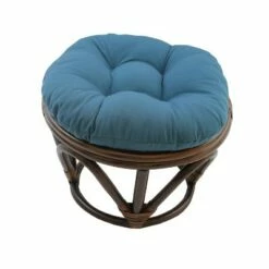 Rattan Footstool with Twill Cushion - International Caravan Grape -Ottomans Official Shop unnamed file 4118