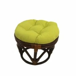 Rattan Footstool with Twill Cushion - International Caravan Grape -Ottomans Official Shop unnamed file 4119