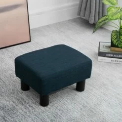 HOMCOM 16” Cube Modern Linen Fabric Pouf Footrest Ottoman 14 HOMCOM 16” Cube Modern Linen Fabric Pouf Footrest Ottoman -Ottomans Official Shop unnamed file 4142