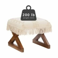 Colmar Tassel Ottoman Off White - Powell Company -Ottomans Official Shop unnamed file 4155