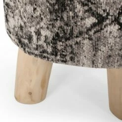Ewell Handcrafted Boho Jacquard Stool Black/Beige/Natural - Christopher Knight Home -Ottomans Official Shop unnamed file 4165