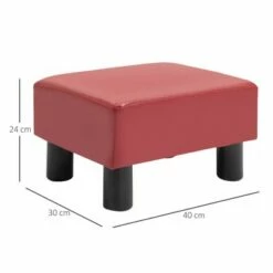 HomCom Modern 15" Rectangular Faux Leather Ottoman Footrest 12 HomCom Modern 15" Rectangular Faux Leather Ottoman Footrest -Ottomans Official Shop unnamed file 4179