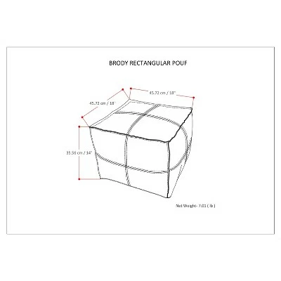 Wendal Square Pouf - WyndenHall Distressed Black 9 Wendal Square Pouf - WyndenHall Distressed Black - Image 7