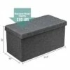 Costway 31.5''Fabric Foldable Storage Ottoman Toy Chest W/Removable Storage Bin Grey Dark Grey -Ottomans Official Shop unnamed file 4364