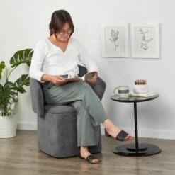 ECR4Kids MHF Flip-Back Accent Chair, 3-in-1 Upholstered Transforming Chair/Ottoman with Storage -Ottomans Official Shop unnamed file 44